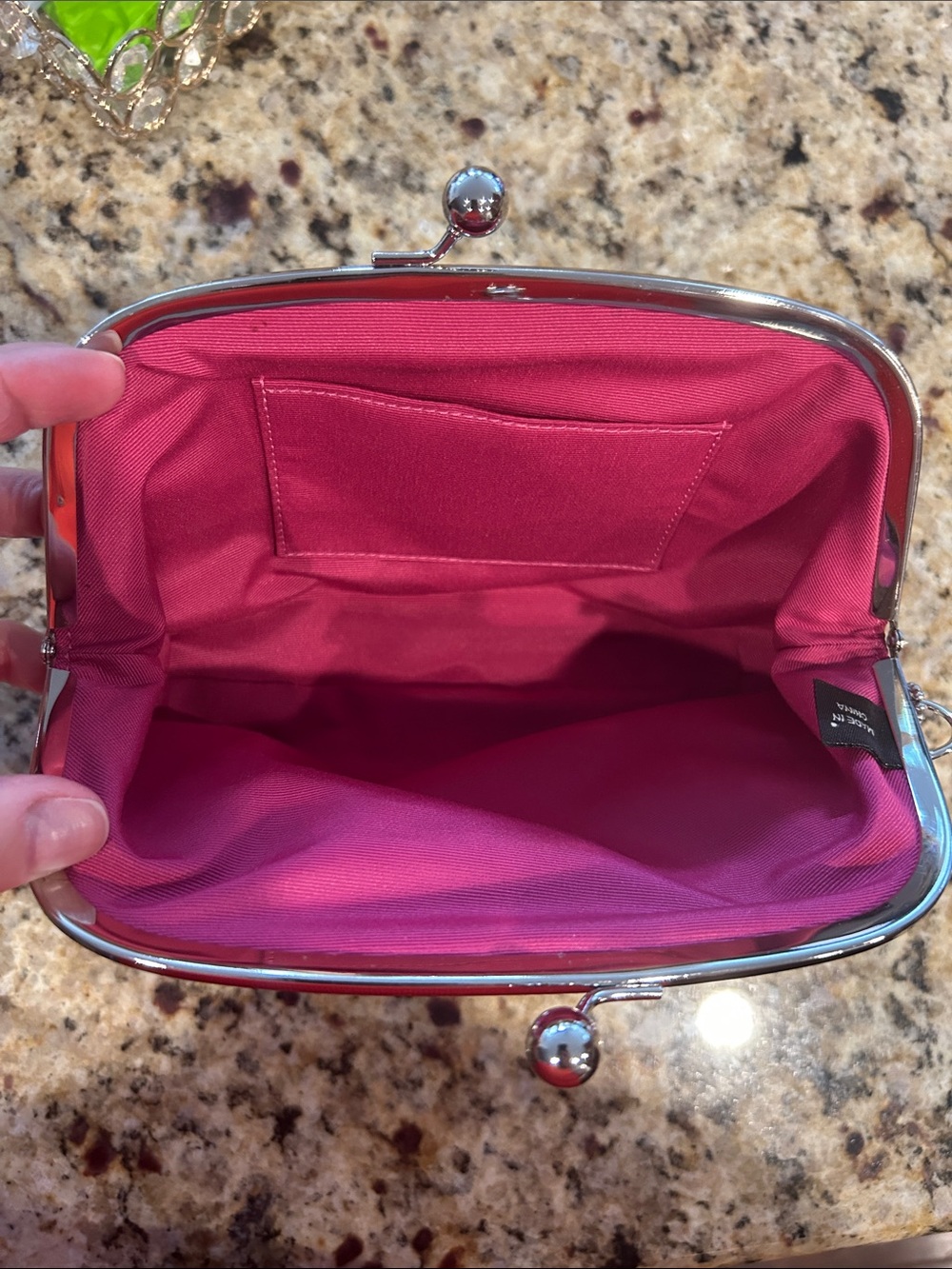Coach Zebra Print Kiss-Lock clutch - Picture 5 of 7